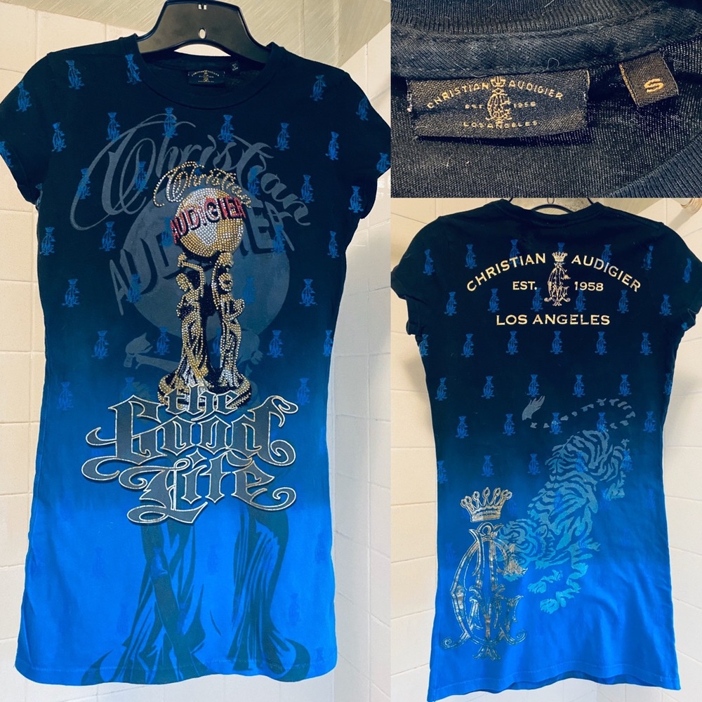 Christian Audigier RARE Short Sleeve T Shirt SzSM